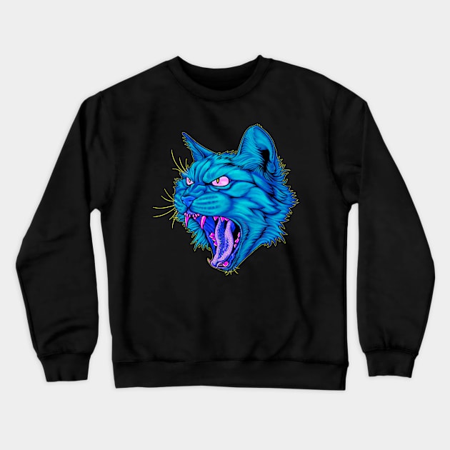 Hissy Kitty Crewneck Sweatshirt by Crude Casey